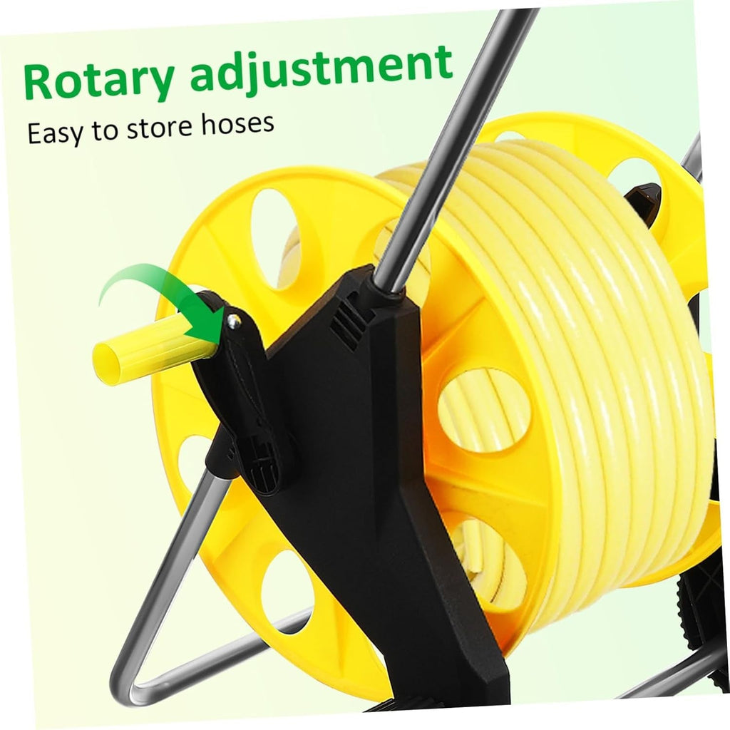 Hose Reel Cart with Wheels for Garden Hose Storage Heavy Duty Free Standing