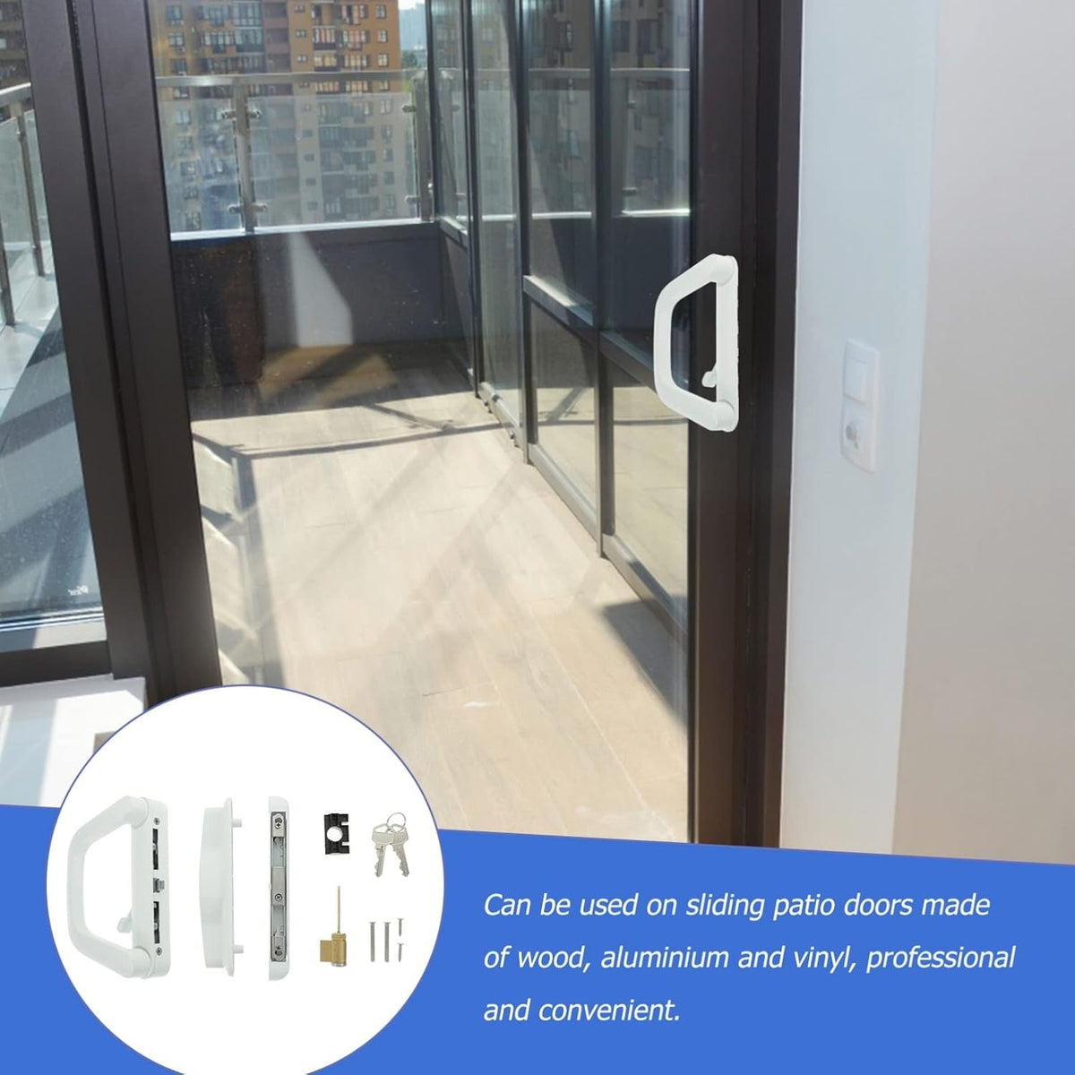 Patio Door Lock and Handle Set with Key