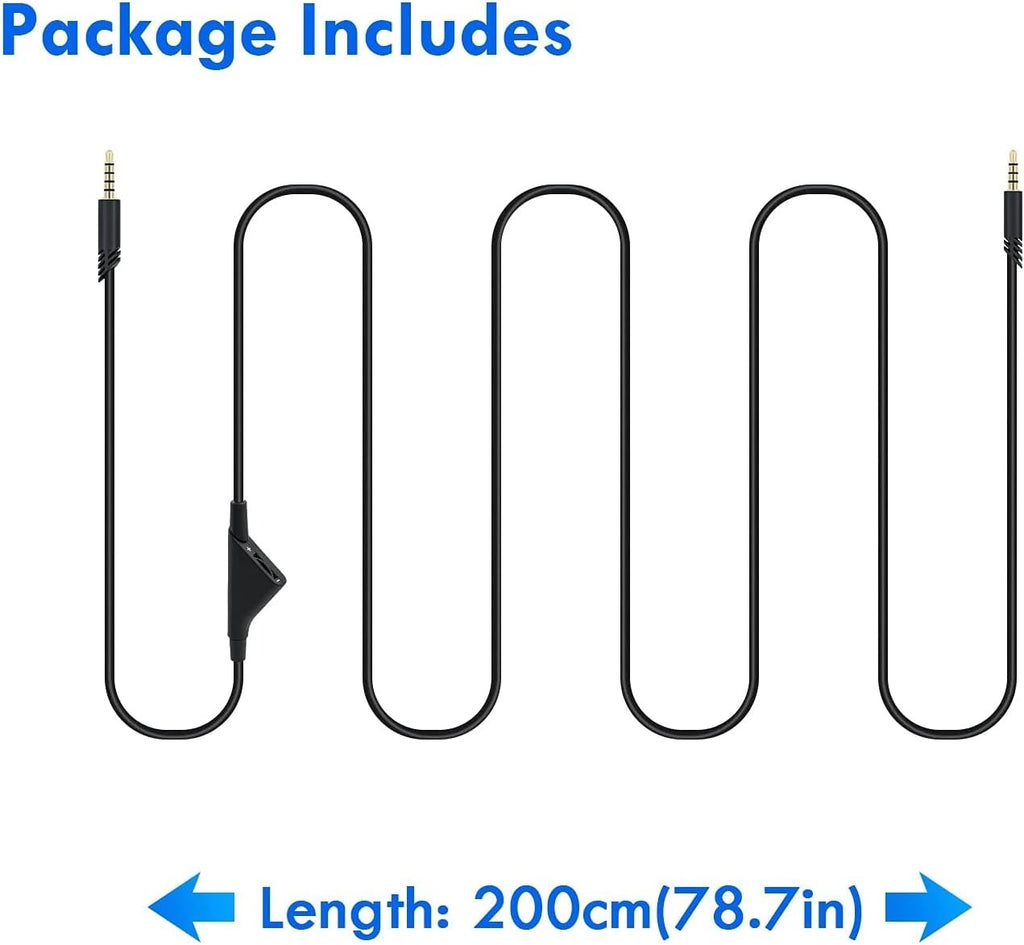 Replacement Audio Aux Cable Cord with Volume Control for Astro A10/A30/A40