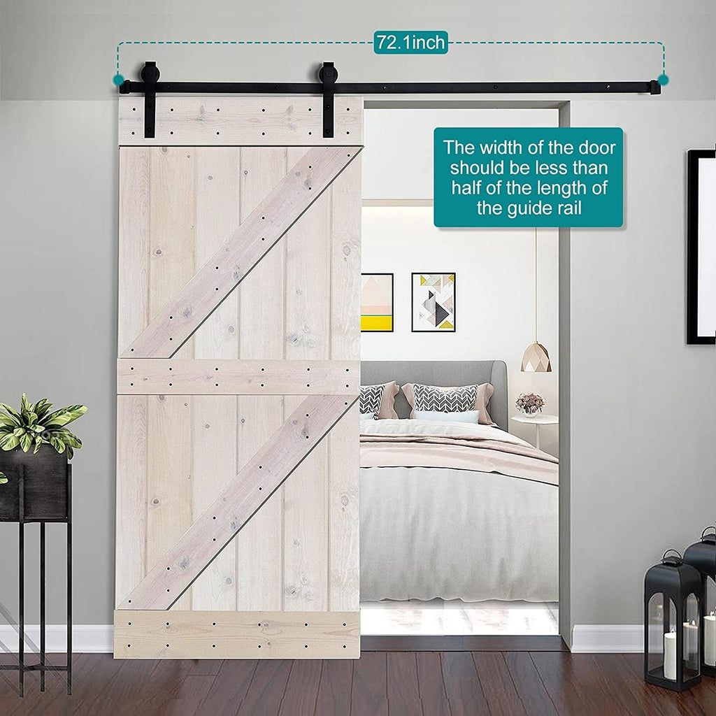 1.83M Sliding Barn Door Hardware Kit