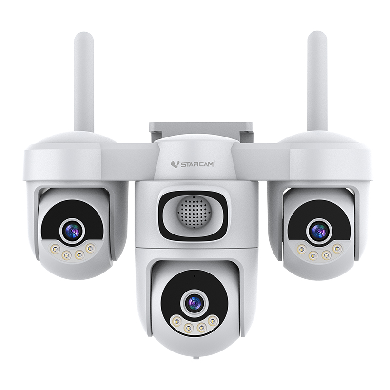 Solar 4G Security Camera 3 Lens Outdoor AOV Waterpoof