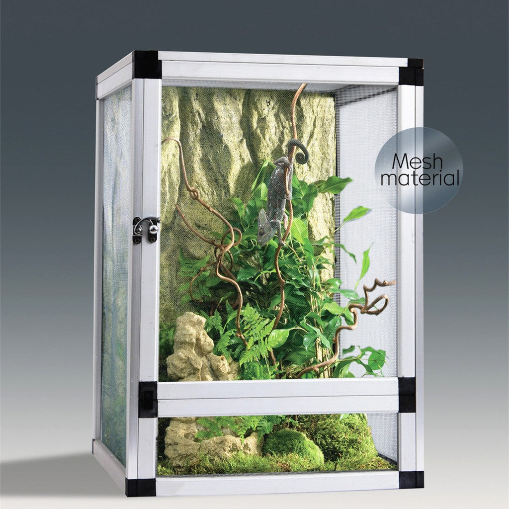 45*45*80cm Aluminum Alloy Reptile Enclosure Lizard Terrarium Snake Cage Mesh