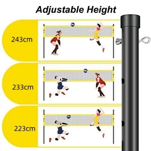 Salelink Outdoor Volleyball Net Set with Adjustable Pole