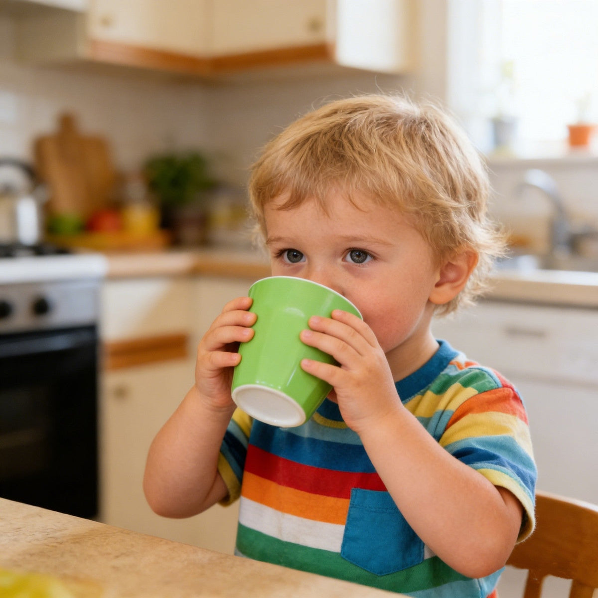 300ML Melamine Cups, Set of 6 in Green Shatter-Proof Dishwasher Safe
