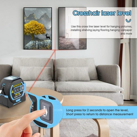 60m Digital Measure Tape Laser Distance Meter Measuring Tool Range Finder