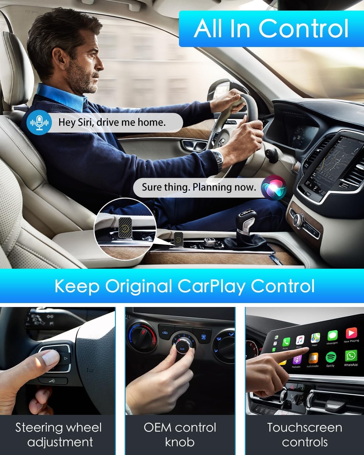 USB Wireless CarPlay Adapter For iPhone Apple Wireless Carplay Dongle Plug Play