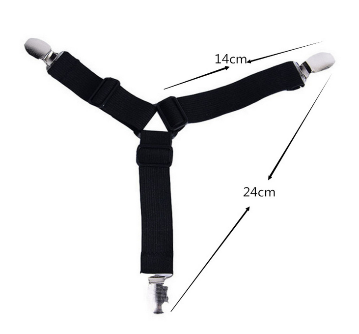 4pcs Sheet Strap Clips Grippers Mattress Bed Suspenders Holder