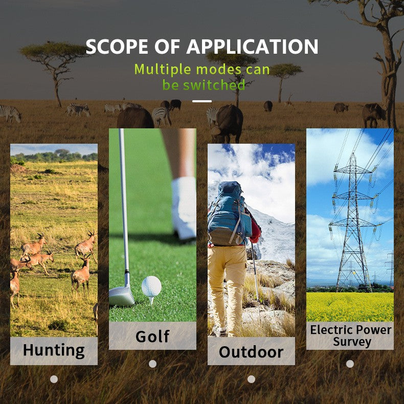 Golf Range Finder Hunting 1000m 6.5X Telescope USB Charging