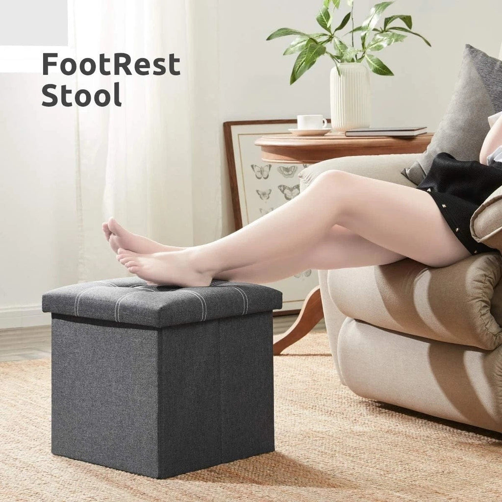 Folding Ottoman Storage Bench