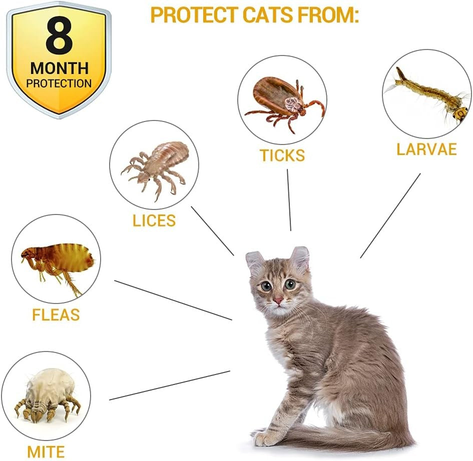 Grey Flea and Tick Collar for Cats Size 38cm