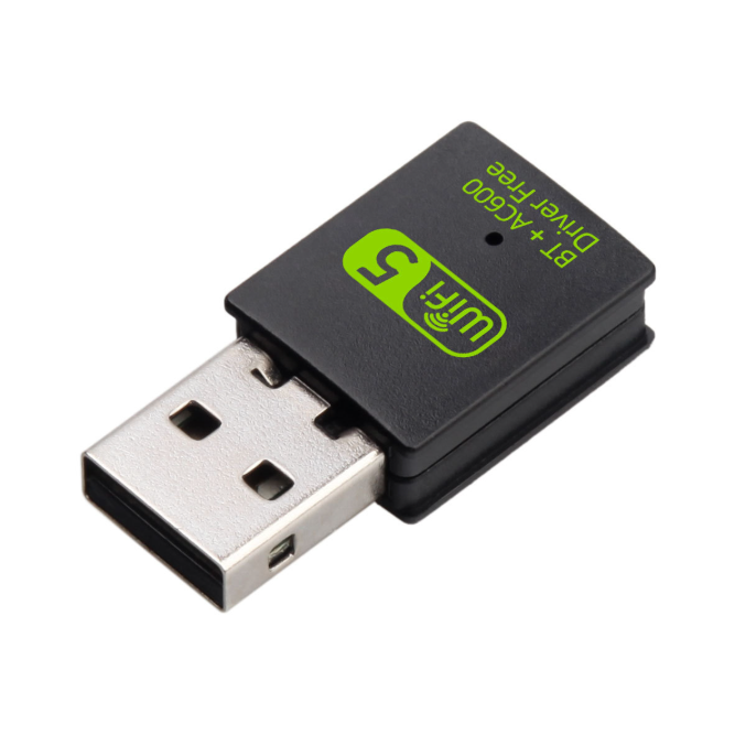 Dual Band 600Mbps USB WiFi Bluetooth 5.0 Wireless Dongle AC600 Adapter 2.4/5GHz