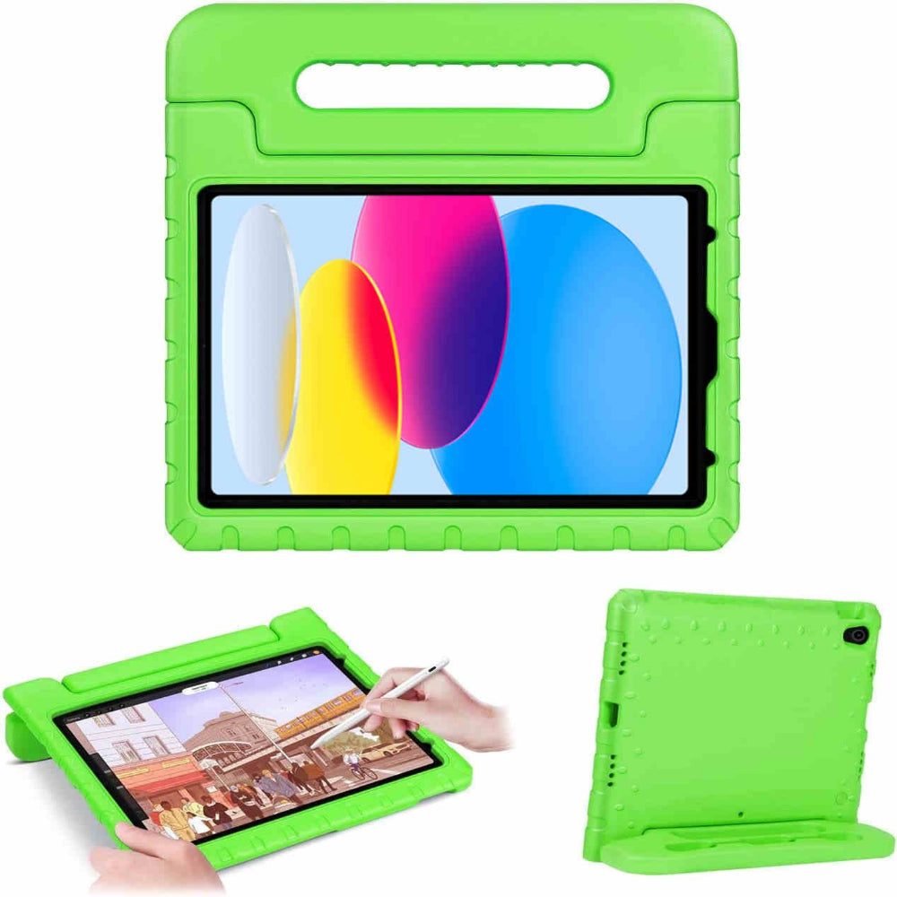 Green Case For iPad 10.9" (10th Gen 2022), iPad 11 (A16 2025) EVA Kids School