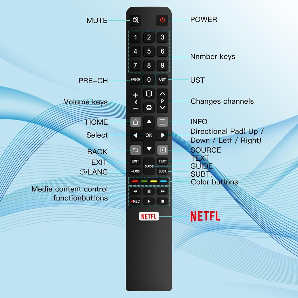 Salelink For TCL TV FFALCON TV Remote RC802N ARC802N YUI1 for TCL 65C2US 75C2US 43P20US