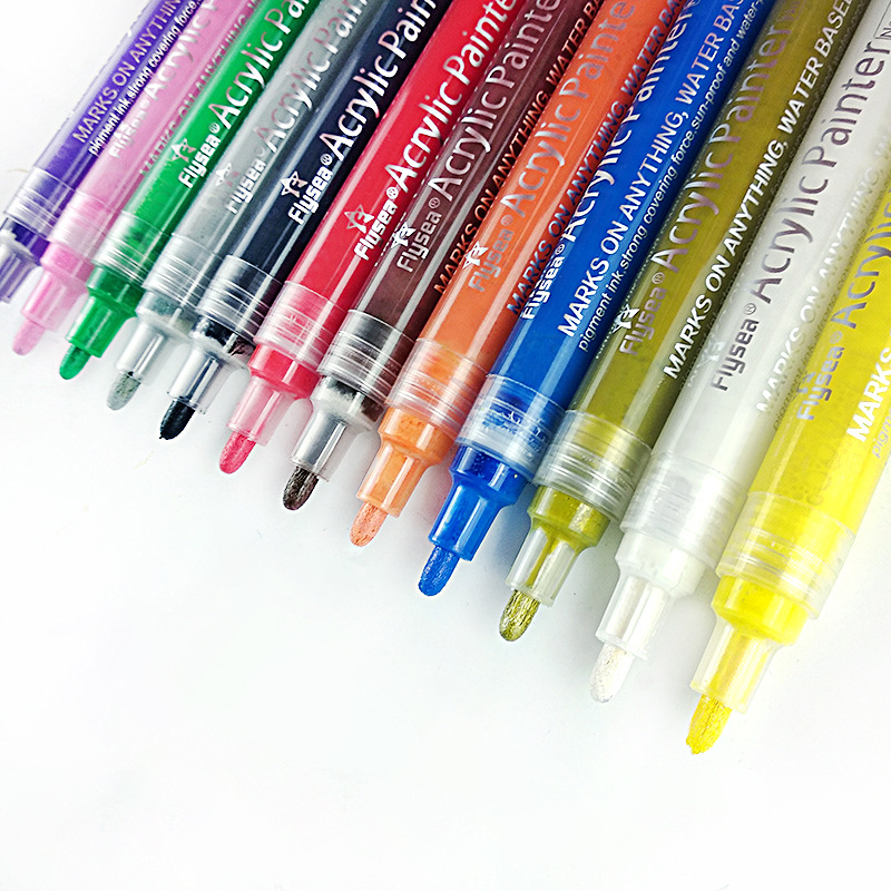 24 Acrylic Paint Pens For Rock Painting Stone Ceramic Glass Rock Markers