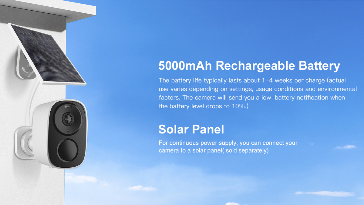 Vstarcam Wifi Security Camera Solar Back Up Battery