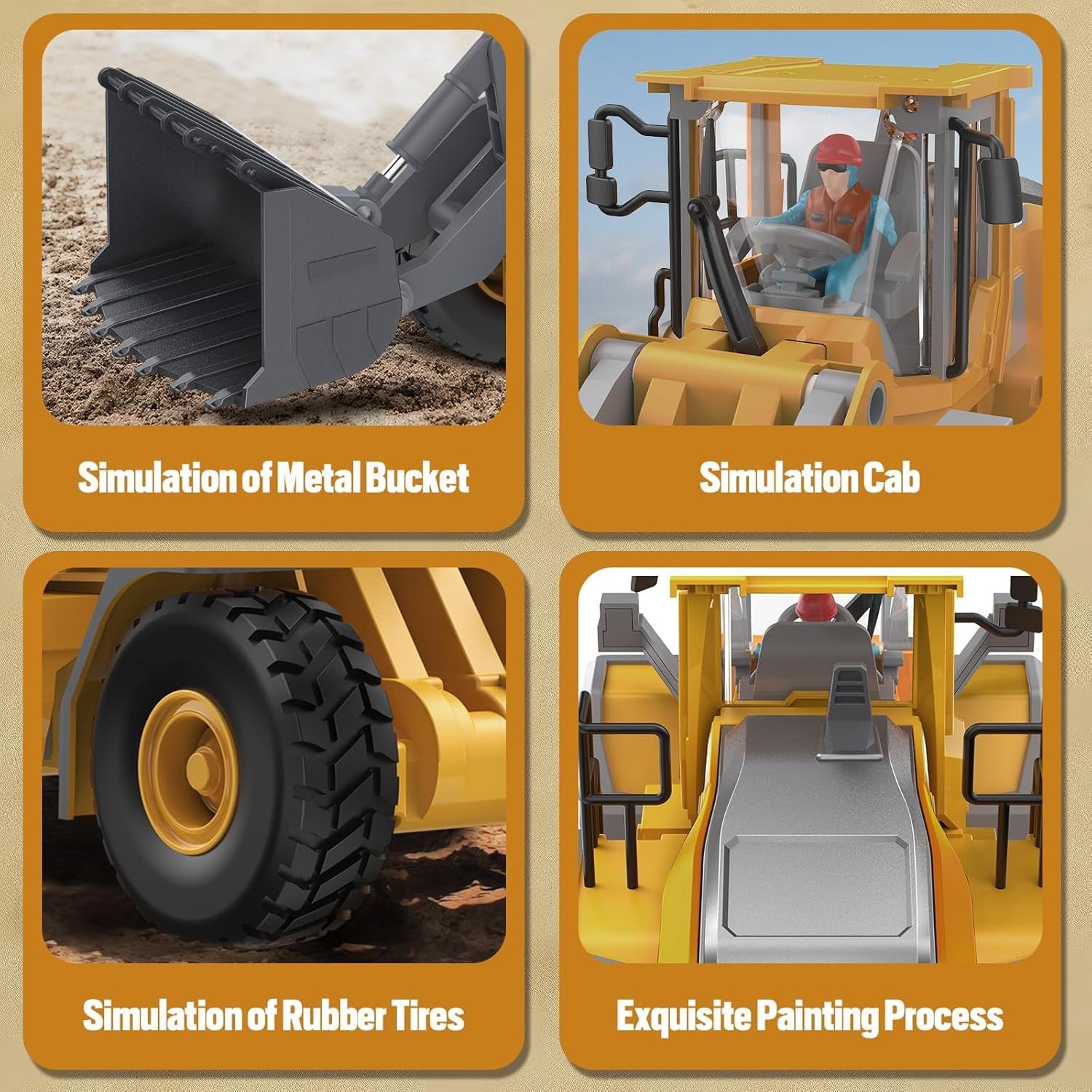 1:20 Multi Remote Control Wheel Loader RC Toy Boys Gift Construction Toy