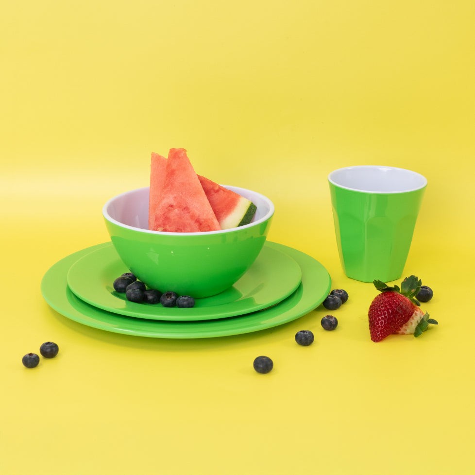 Henni & Friends 20CM Melamine Plates (Set of 6 Green)