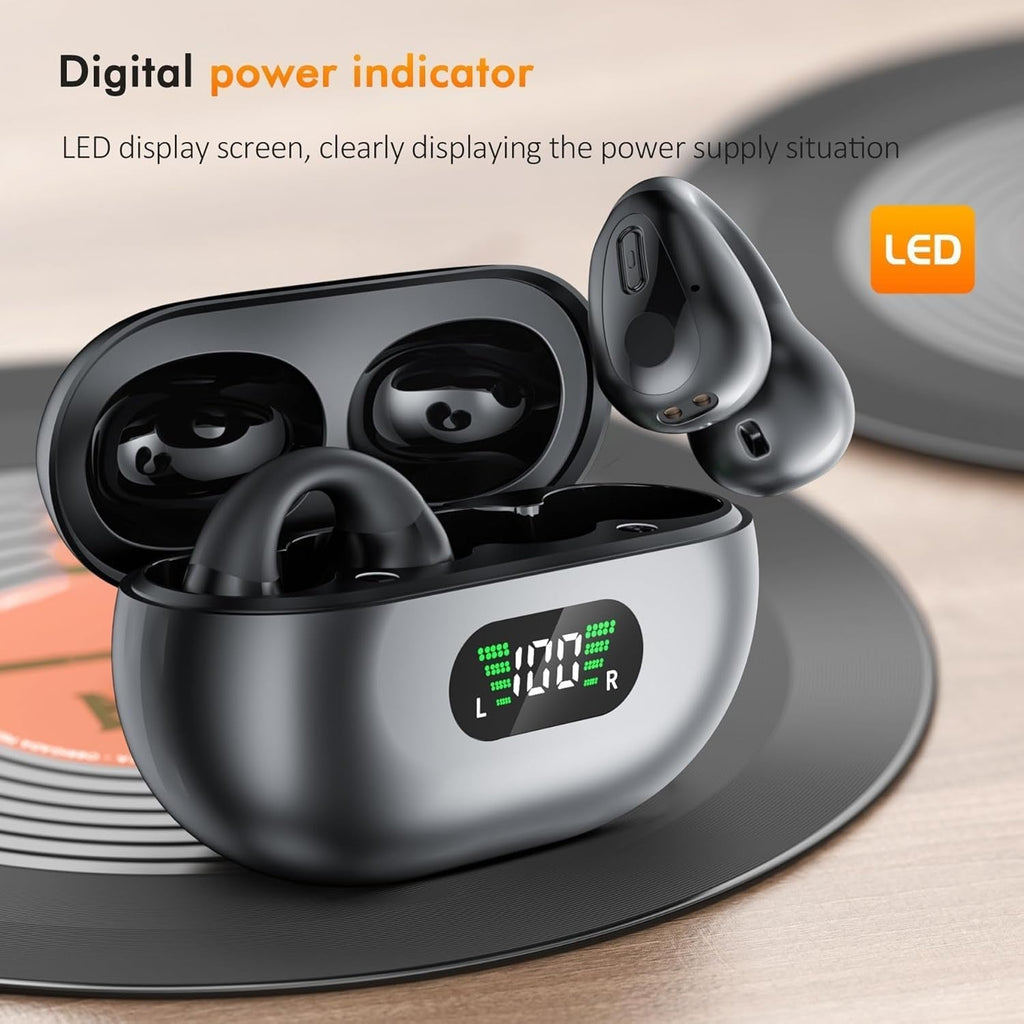 Salelink Open Ear Clip Headphones Wireless Earbuds Bluetooth Over Ear Buds Bone Conduction