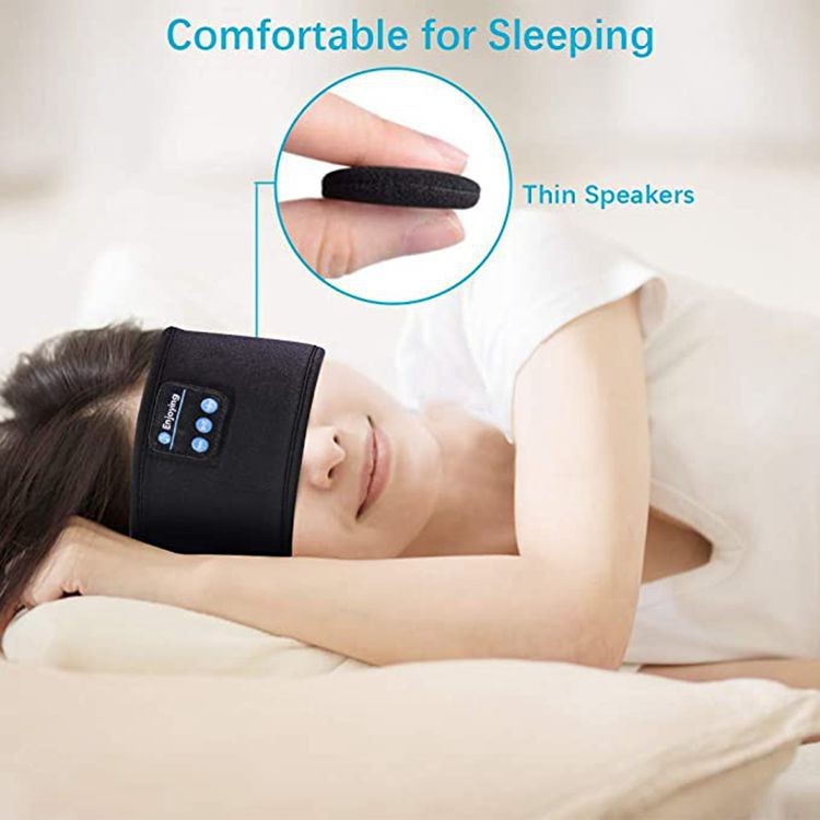 Salelink Wireless Bluetooth 5.0 Stereo Eye Mask Headphones Earphone Sleep Music Headband