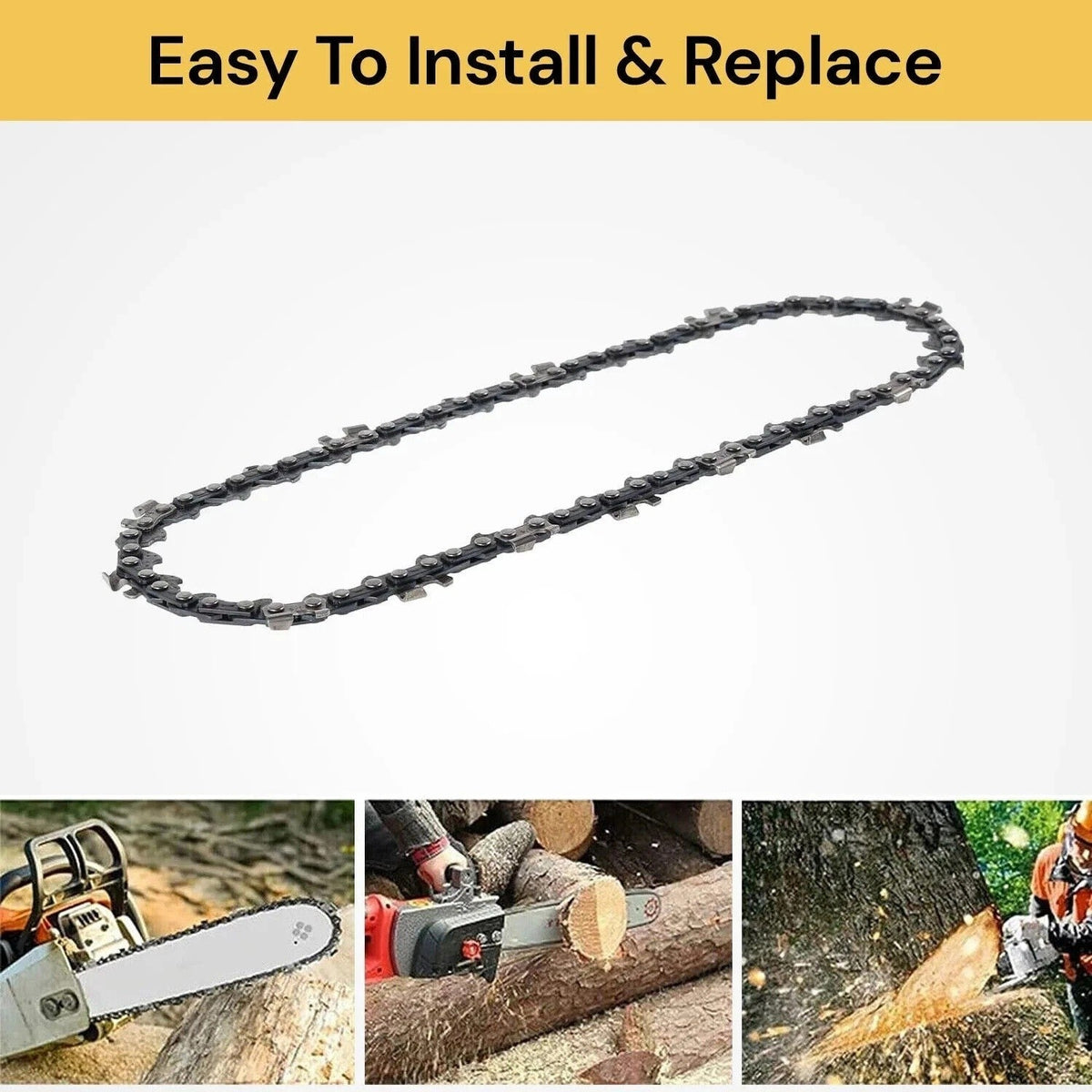 20'' Chainsaw Chain Blade Saw Replace Semi Chisel