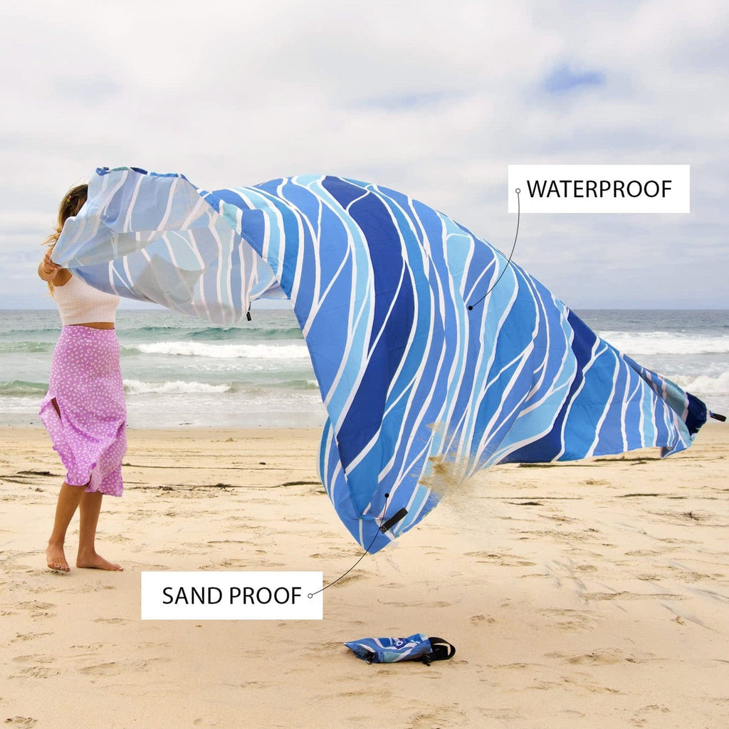 Large Beach Blanket 210x200cm Waterproof Sandproof Outdoor Picnic Mat