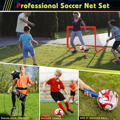 Salelink Red 2 Pack Kid Football Goals Pop Up Soccer Goals