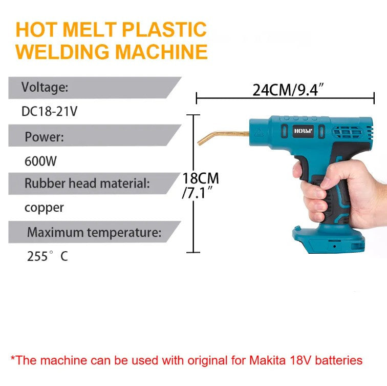 Cordless Plastic Welder Garage Tool Hot Stapler Bumper Fit Makita 18V Battery