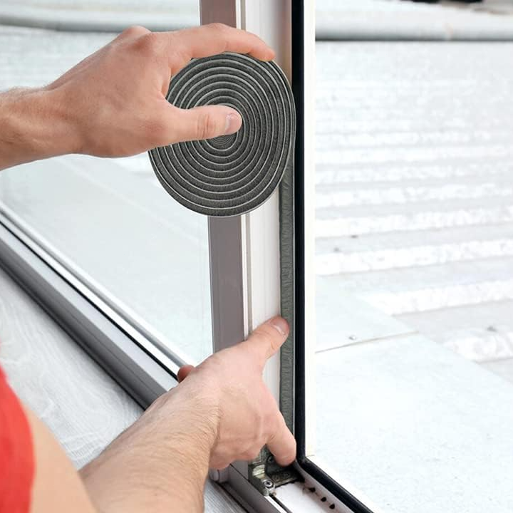 10M 7*6mm Weather Draught Excluder Brush Strip Window Door Seal Tape