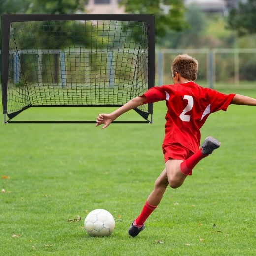 Salelink 2PCS Portable Kid Football Goals Pop Up Soccer Goals