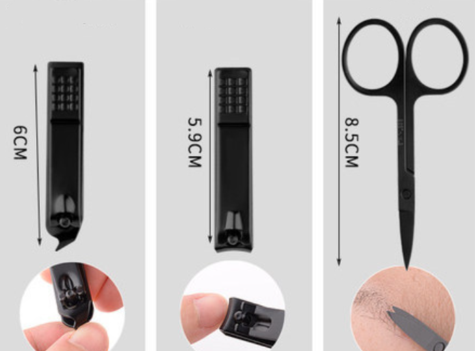 10Pcs Manicure Pedicure Stainless Nail Clippers Kit
