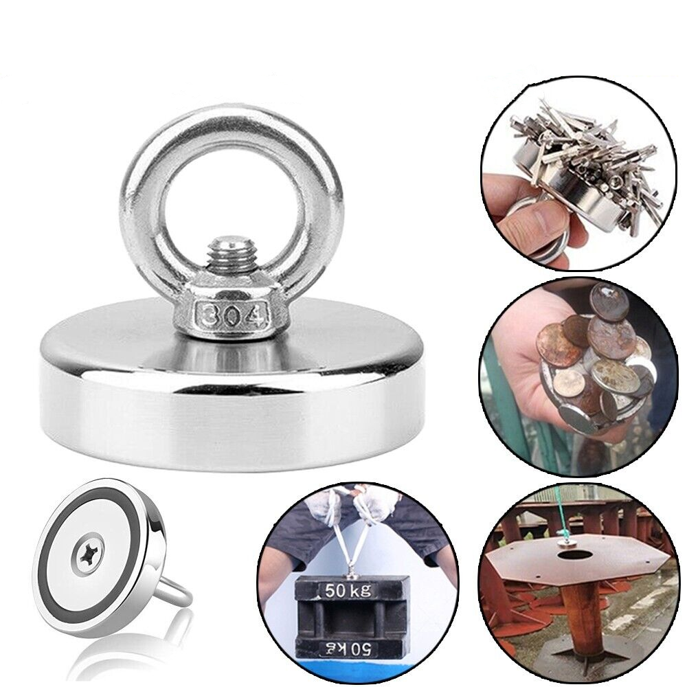 250kg Magnet Salvage Recovery Neodymium Strong Hook Fishing Treasure Hunting