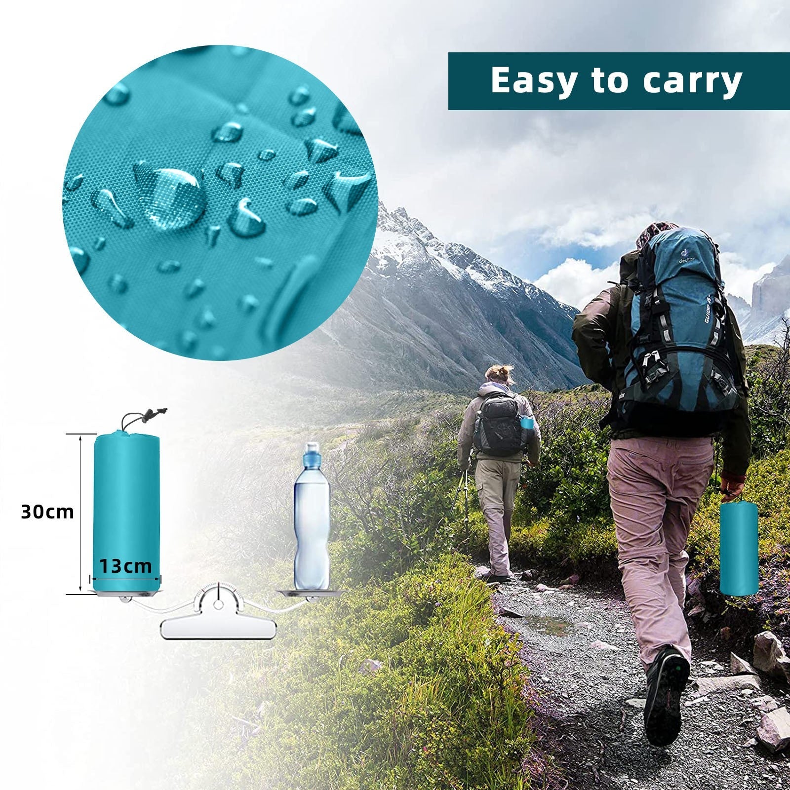 Self Inflating Mattress Camping Air Bed Sleeping Pad Double Pillow Bag