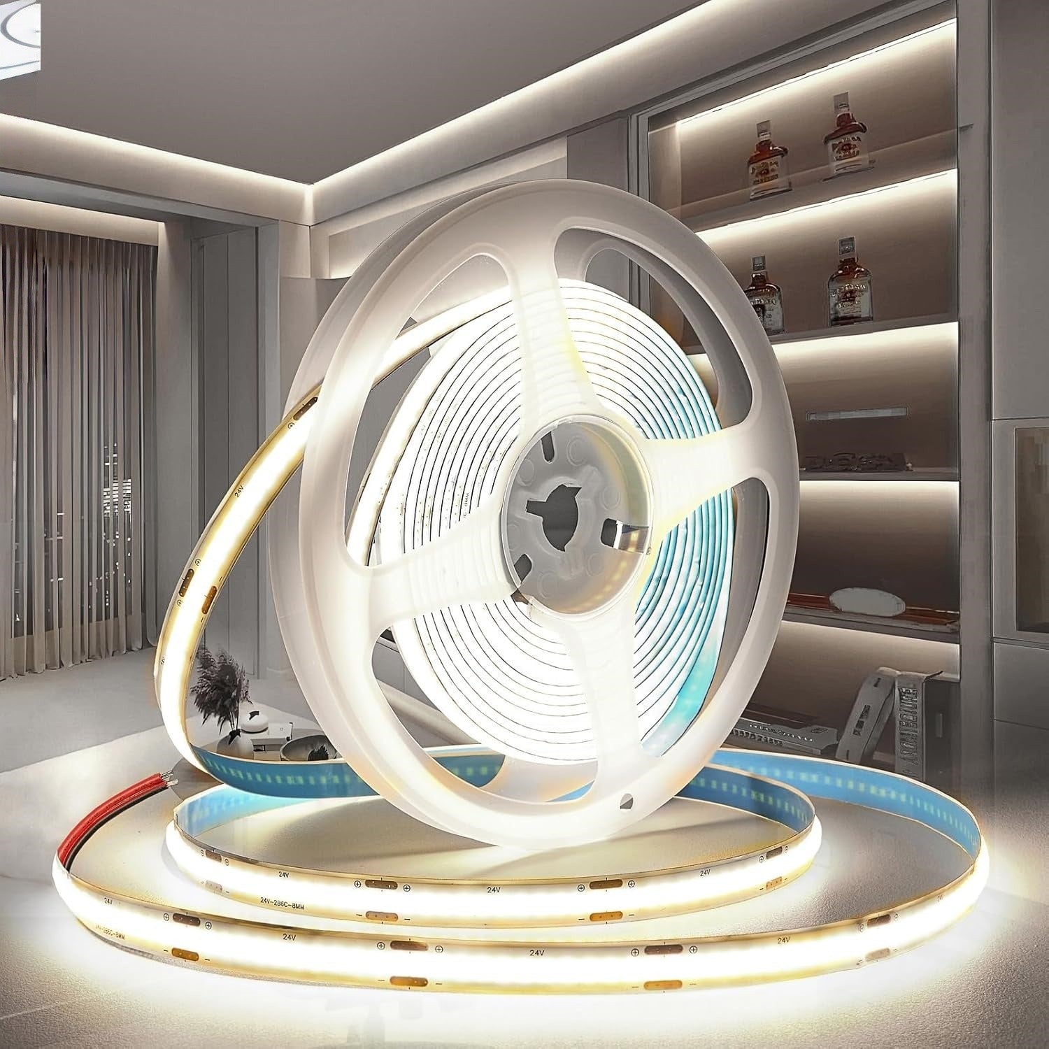 12V COB LED Strip Lights 10M Cool White