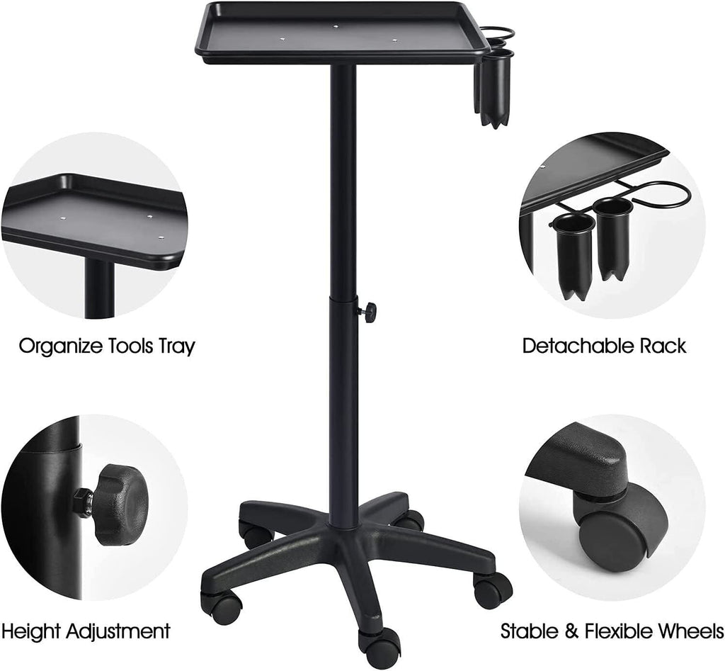Hair Salon Trolley Hair Extension Rolling Stand Aluminum