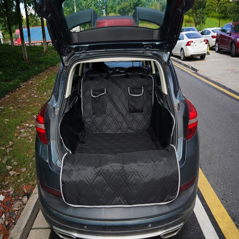 Dog Car Back Seat Cover Mat Pet Cat Protector Extender Hard Bottom Waterproof