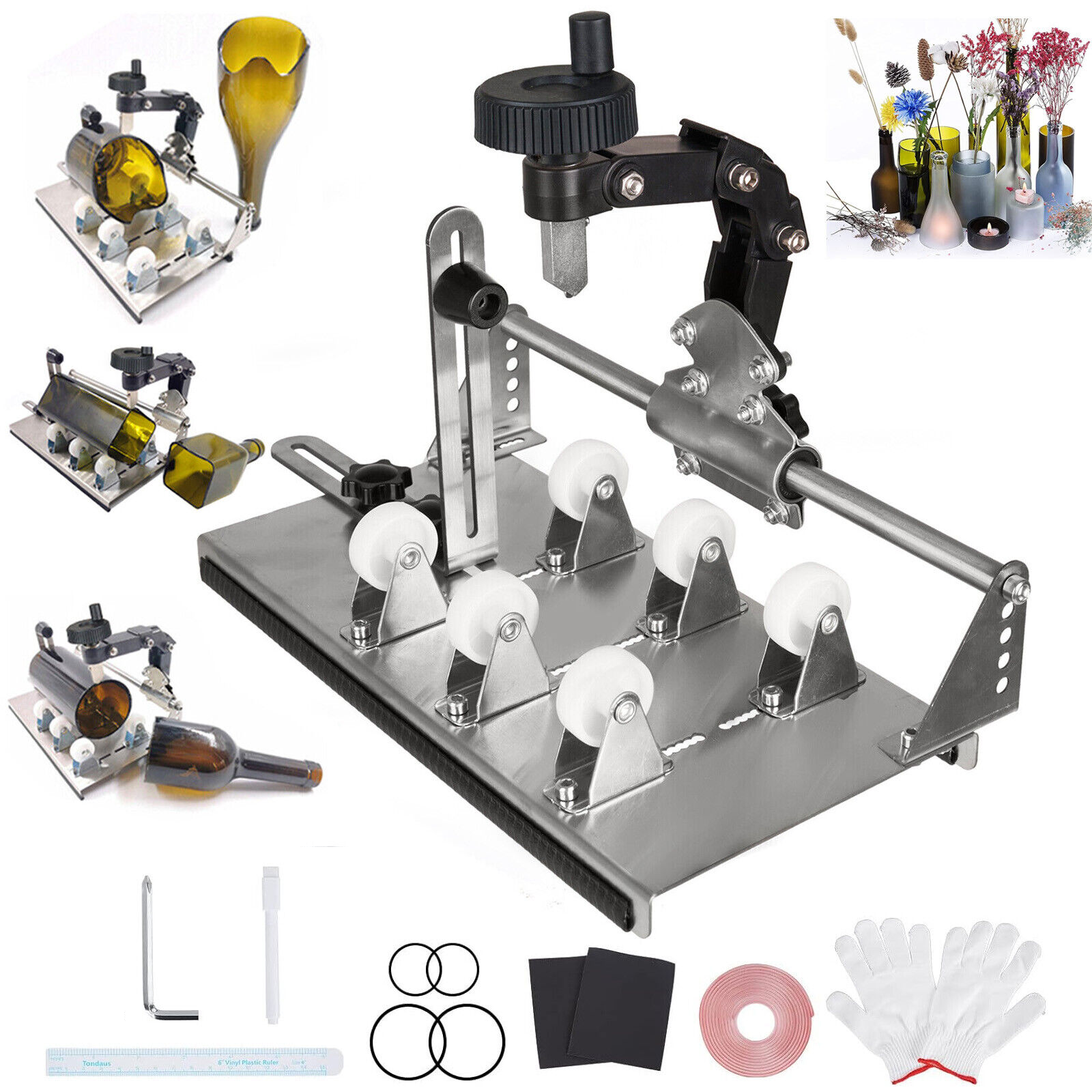 Easy To Use DIY Glass Bottle Cutting Tool Set For Round Square Oval Items
