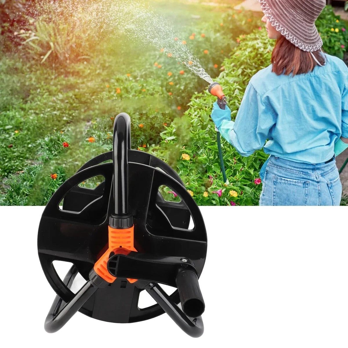 Garden Hose Reel Cart for Storing 50M Hose
