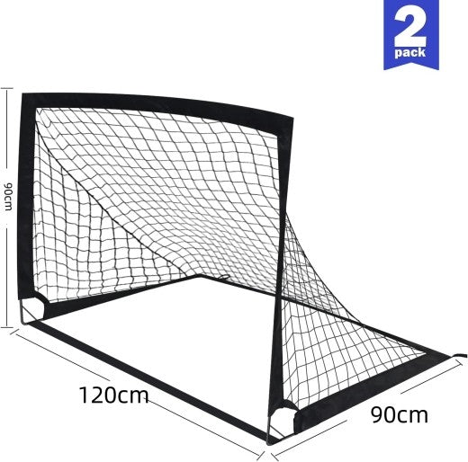 Salelink 2PCS Portable Kid Football Goals Pop Up Soccer Goals