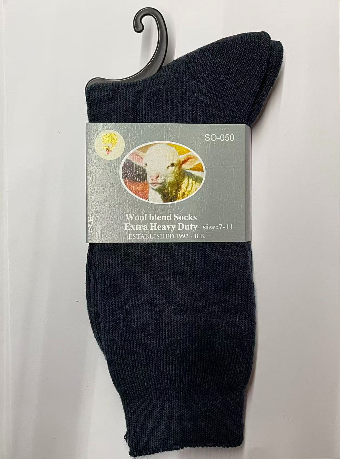Mens Merino Wool Blend Thermal Socks 7-14 Business Black Grey Navy