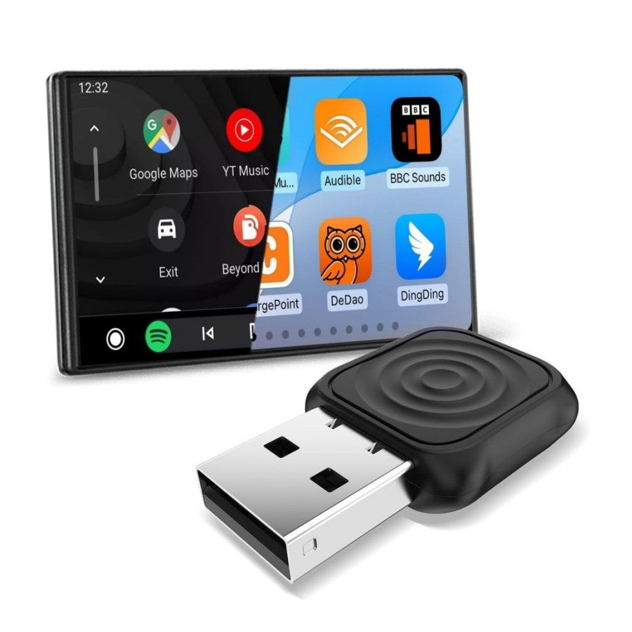 CarlinKit Mini Wireless CarPlay Android Auto Adapter Plug & Play WiFi BT