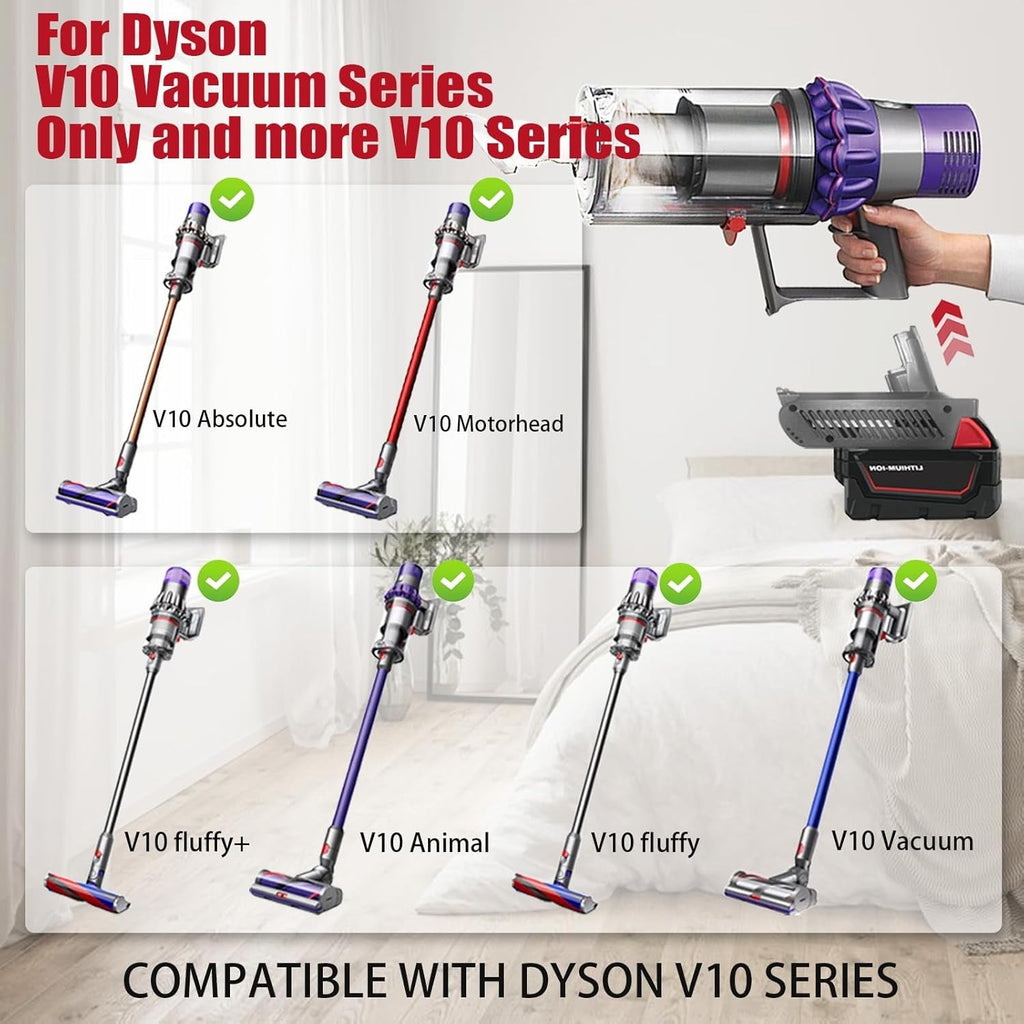 For Milwaukee M18 18V Battery Adapter Converter To Dyson V10 SV12 Battery