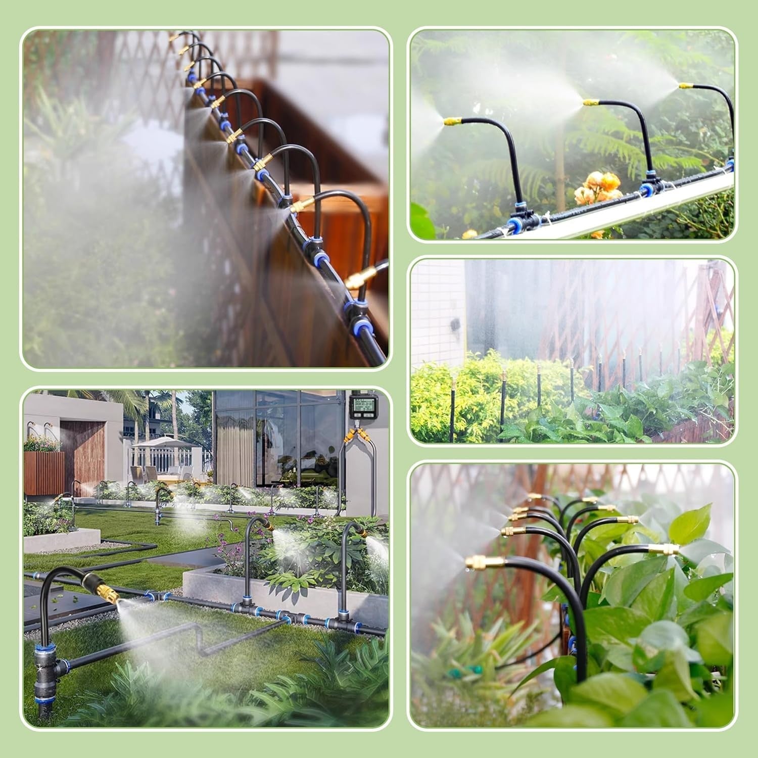 20M Adjustable Watering Irrigation Misting System Kit