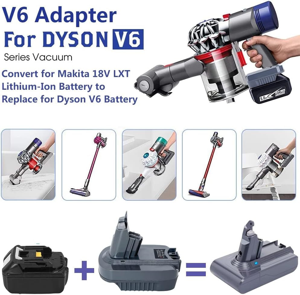 For Makita 18V Battery to Dyson V6 Vacuum Cleaner Battery Adapter Converter