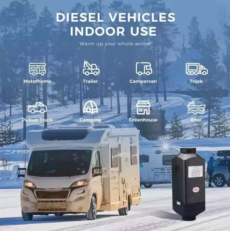 Bluetooth App 12V 5KW Diesel Air Heater Tank Remote Control Caravan Motorhome RV