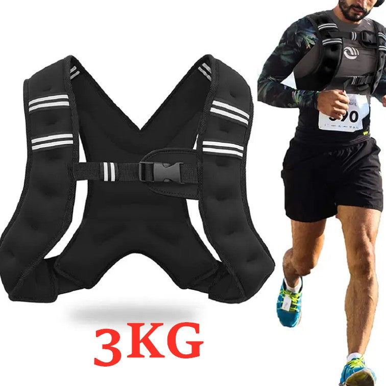 3kg Workout Weighted Vest With Mesh Bag Adjustable Buckle Training Fitness