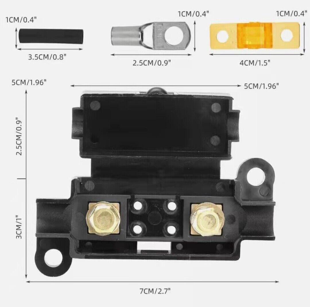 40A MIDI FUSE KIT 4 ANS Holder 7 x 40 AMP Fuses to suit Redarc BCDC Dual Battery
