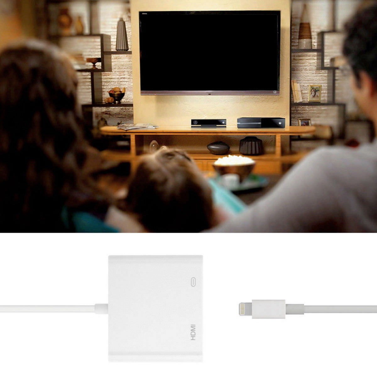 Lightning to HDMI Adapter No Power Required for iPhone iPad 1080P AU