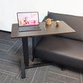 Adjustable Bedside Table In Wood Finish With Hidden Wheels For Versatility