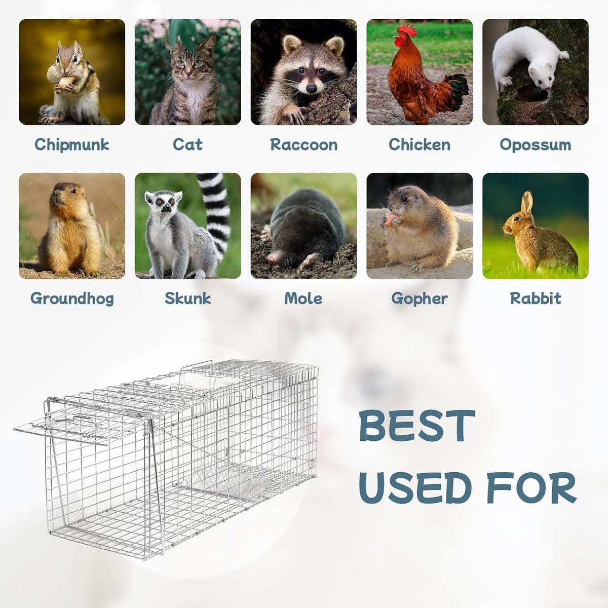 94 x 34 x 37cm Animal Trap Cage Live Catch Possum