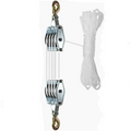 4-Wheel Metal Block Tackle Pulley System 20m